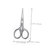 DEARMAMY 2Pcs Stainless Steel Eyebrow Scissors Set Small Facial Hair Trimming Tools for Men Pointed and Rounded Tips for Grooming Eyebrows and Beards view 2