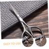 DEARMAMY 2Pcs Stainless Steel Eyebrow Scissors Set Small Facial Hair Trimming Tools for Men Pointed and Rounded Tips for Grooming Eyebrows and Beards view 4