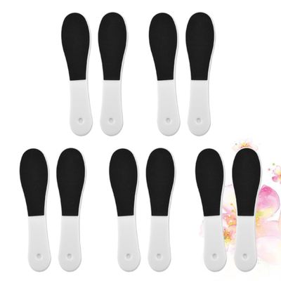 SAFIGLE 1bag Double-Sided Foot File for Pedicure Remover Plastic Handle Feet and Removes Dead Skin for Home and Spa Use