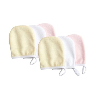 EXQUIMEUBLE 6PCS Reusable Microfiber Makeup Removal Pads Soft Face Cleaning Cloths for Women Instant Use Cleaning Gloves for Sensitive Skin Random Color