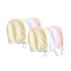 EXQUIMEUBLE 6PCS Reusable Microfiber Makeup Removal Pads Soft Face Cleaning Cloths for Women Instant Use Cleaning Gloves for Sensitive Skin Random Color view 1