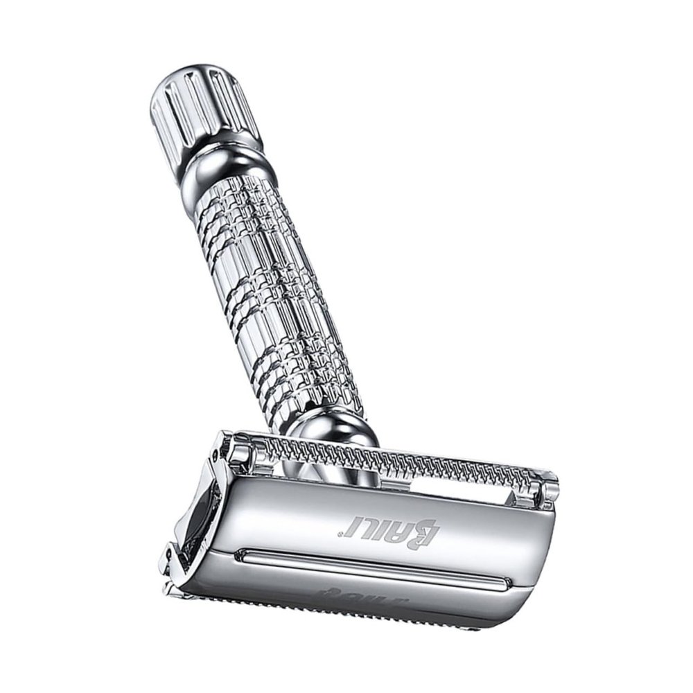EXQUIMEUBLE Men's Double-Edged Manual Shaving Razor Vintage Hand Shaver Blades Classic Safety Razor Barbers and Home Use
