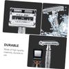 EXQUIMEUBLE Men's Double-Edged Manual Shaving Razor Vintage Hand Shaver Blades Classic Safety Razor Barbers and Home Use view 3