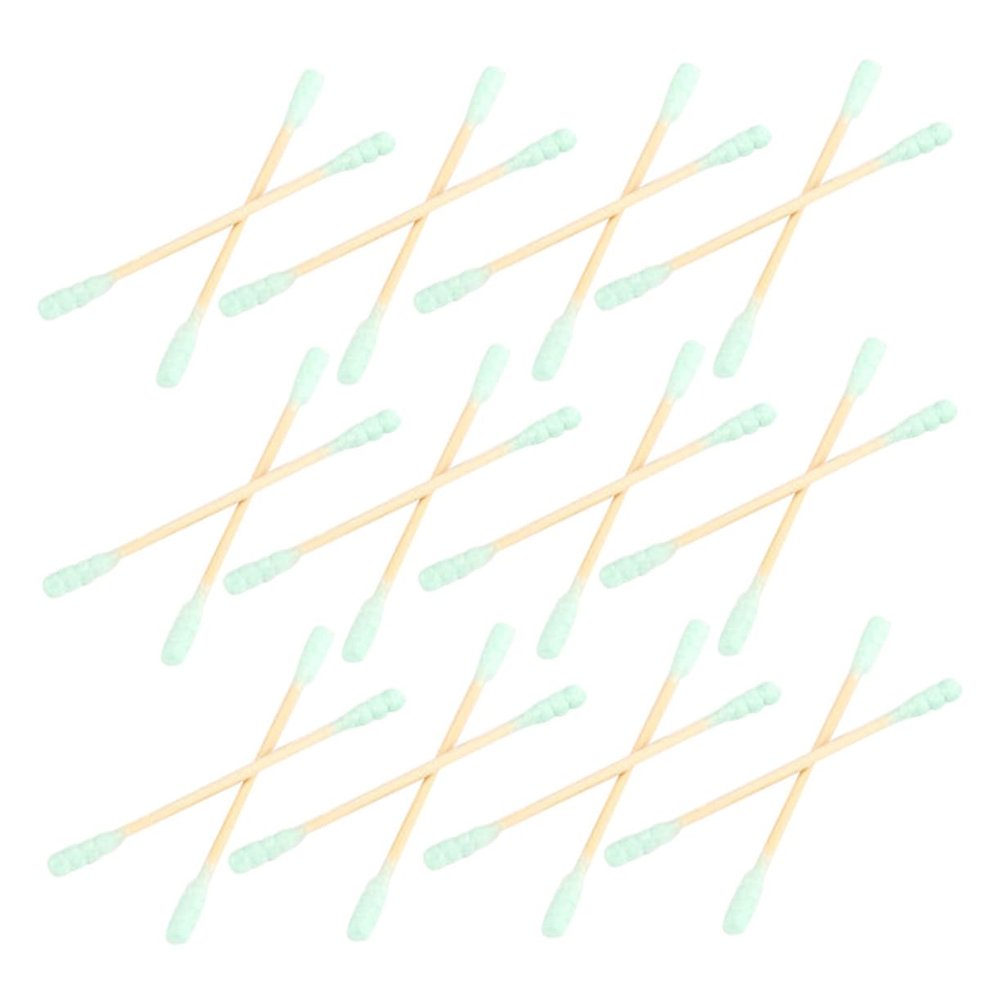 DECOMELODY 1000pcs Cleaning Swabs Double-ended Spiral Cotton Tips for Ear Cleaning Nail Art Random Color