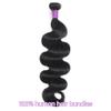 100% Unprocessed Brazilian Virgin Human Hair 12A Body Wave Bundles Human Hair 1 Bundle Human Hair Extensions 20 Inch Natural Black view 2
