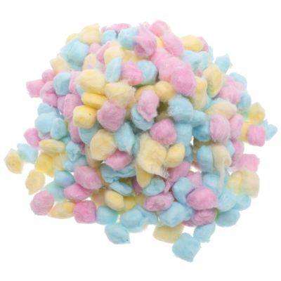EXQUIMEUBLE Cotton Balls Pink Yellow Blue Gentle Face Cleaning Makeup Removal Non-Woven Easy to Use