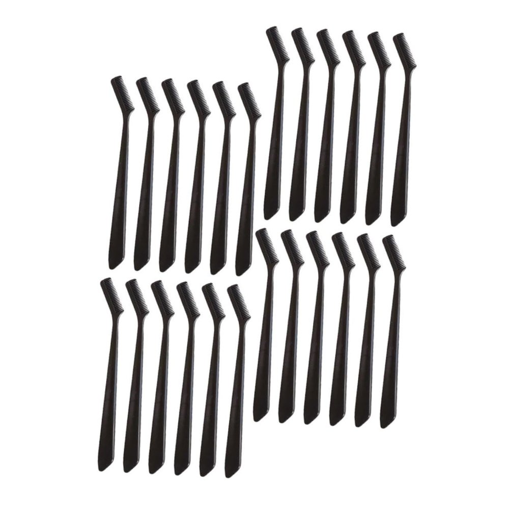 EXQUIMEUBLE 30pcs Portable Eyebrow Combs Eyelash Brushes Multi-function Eyebrow Grooming Tools Random Colors for Makeup Application and Shaping