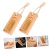 KAILIKETIY 2pcs Double-Sided Nail Cleaners Professional Nail Cleaning Brush Set for Home Manicure Bamboo Handle Natural Bristles Suitable for Fingernail and Toenail Care view 4
