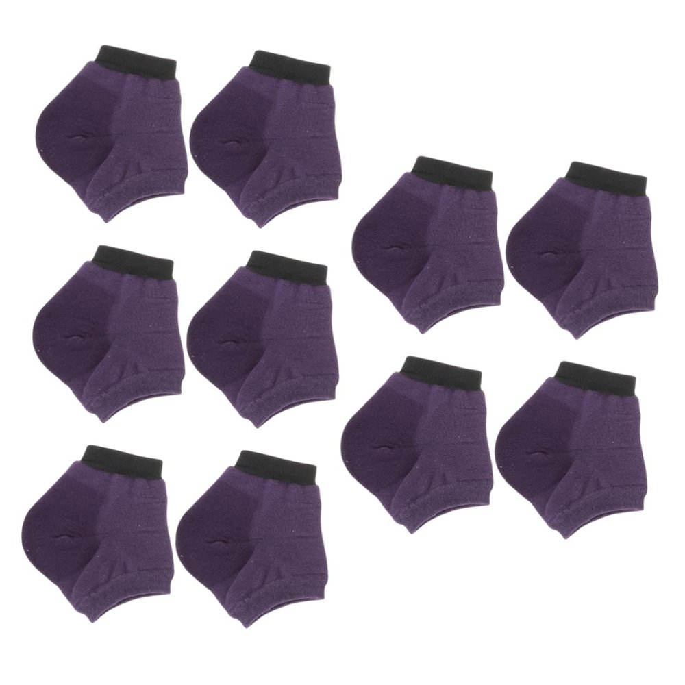 KAILIKETIY Moisturizing Heel Socks 5 Pairs of Cotton Cracked Heel Treatment Socks for Dry Skin Soft and Comfortable for Men and Women