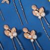 11 Pieces Bride Hair Pins Rhinestone Bridal Gold Hairpiece for Women Crystal Wedding Hair Accessories for Bridesmaids view 4