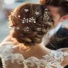 14 Pieces Bride Hair Pins Rhinestones Hair Accessories for Women Crystal Wedding Hairpiece for Bridesmaids view 2