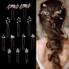 12 Pieces Bride Hair Pins Rhinestone Bridal Gold Hairpiece for Women Crystal Wedding Hair Accessories for Bridesmaids view 1