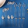 11 Pieces Bride Hair Pins Rhinestone Bridal Hairpiece for Women Crystal Wedding Hair Accessories for Bridesmaids view 2