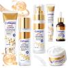 Collagen Skin Care Set, Anti Aging Skincare Set for Face, Shrink Pores, Hydrate & Firm Skin, 6 Pcs Individually Packaged Skincare Kits for Women with Cleanser, Toner, Lotion, Serum, Cream, Eye Cream. view 1