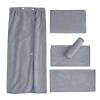 5 PCS Beauty Salon Towels, Microfiber Bath Skirt Shower Cap Pillow Towels Bath Towels Bathroom Towels for Kithcen Bathroom (Dark Gray) view 1