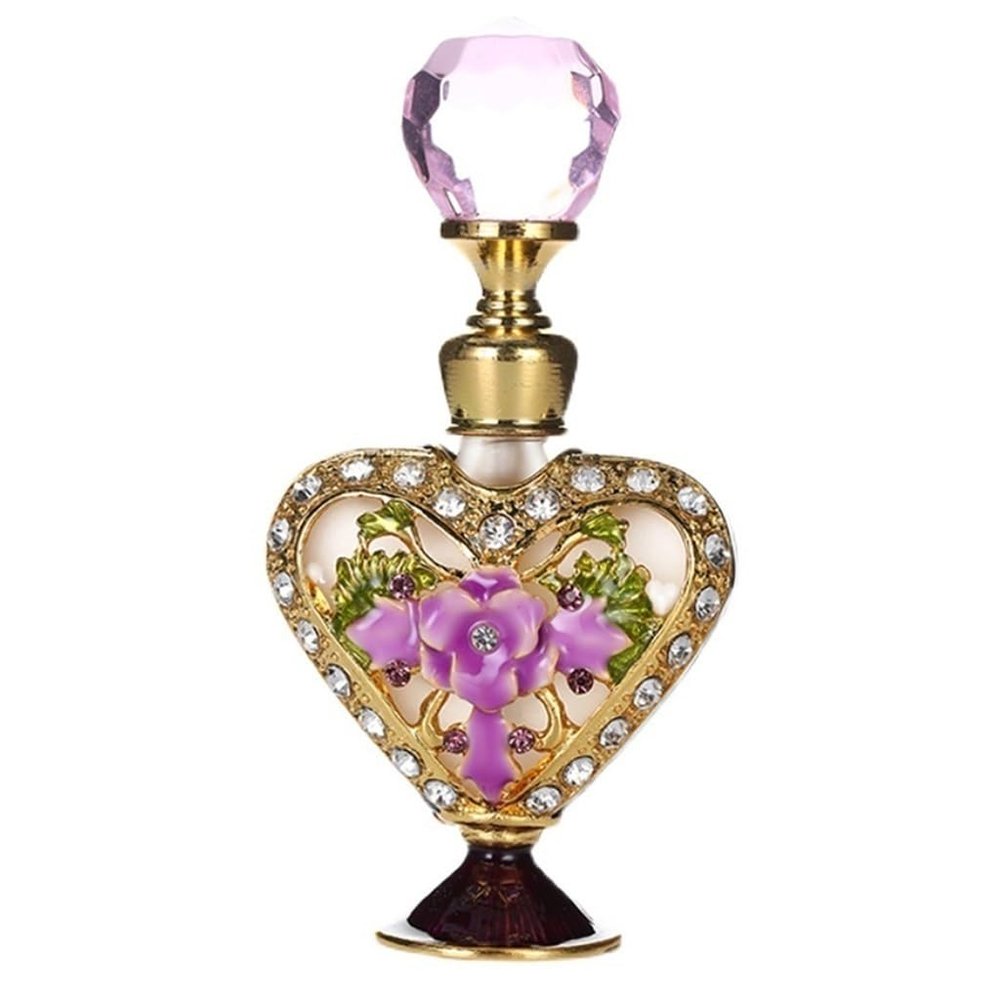5Ml Mini Perfume Bottle Empty Glass Travel Perfume Bottle Fancy Decoration Perfume Bottles Refillable,Purple-4 * 8cm