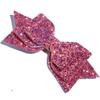 10Pcs 13CM 5" Big Boutique Glitter Synthetic Leather Hair Bows For Hairpins Glitter Bowknot Bow For Women (10Pcs Pink, With Clip) view 4