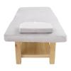 GUIAFUHYE Wood Wide Stationary Massage Table for Treatment Table Physical Therapy Table Spa Facial Bed, Heavy Duty Professional Stationary Massage Bed (Wood Color, Grey) view 2
