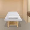 GUIAFUHYE Wood Wide Stationary Massage Table for Treatment Table Physical Therapy Table Spa Facial Bed, Heavy Duty Professional Stationary Massage Bed (Wood Color, Grey) view 3