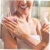 Outanaya 2pcs Portable Bath Sponges Elastic Shower Loofah for Gentle Exfoliation Soft and Safe Material for Men and Women Pink and White view 3