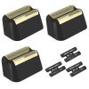 3 Pack Professional 5 Star Series Finale Shaver Replacement Foil and Cutter Bar Assembly Compatible With Wahl Shaver Foil 7031-100, 7043-100 Super Close Shaving Replacement Heads (Black) view 1