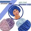 2Pcs Shower Cap with Satin Interior, Extra Large&Reusable&Waterproof Shower Cap for All Length Hair, Adjustable &Double Layers &Reversible Bath Bonnet for Women view 3