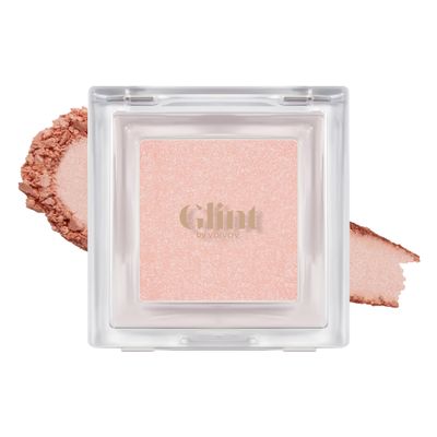 Glint Highlighter (Peach Quartz, 0.08oz) - Korean Skincare Makeup Luminous Baked Highlighter. Hydrating, Micro-Shimmer Pearls for Cheeks & Eyes