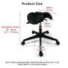 Adjustable Salon Chair,Swivel Saddle Stool with Wheels,Professional Saddle Stool Chair for Tattoo Artists Home Office view 2