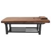 GUIAFUHYE Wood Wide Stationary Massage Table for Treatment Table Physical Therapy Table Spa Facial Bed (Black, Brown) view 3