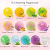 Bath Bombs 12 PCS Gift Set, Bubble Bombs Bath Kit 12 Bath Bombs and 4 Foot Bath Balls with 12 Scents, Colorful Natural Fizzy Spa Handmade Gift for Friends Women view 2