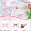 30PCS Pink Mini Bowknot Ribbon Barrettes,Hair Bows,Tiny Clip,Bow Clips,Butterfly Hair Accessories,Cute Claw Clips for Teens,Women & Girls view 2