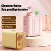 Ear Piercing Cleaning Kit,Ear Hole Ear Care Kit,Earrings Hole Cleaner with 240pcs Ear Piercing Hole Cleaner Floss & 15ml Cleaning Solution,Disposable Aftercare Cleaner for Men & Women (Rose) view 2
