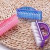 CALLARON 6pcs Nail Cleaning Brush Manicure Dust Brush Long Handle Scrub for Fingernail and Easy to Use view 2