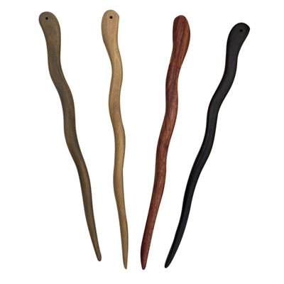 DEARMAMY 4pcs Sandalwood Hairpin Braiding Shaped Hairpins Stick Style Ancient Accessory Hair Barrettes Hair Accessories Hair Accessories for Bobby Pins for Women