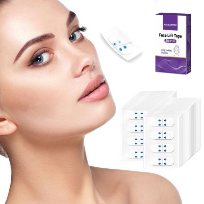 HAIOLORPRO 240PCS Face Lift Tape Invisible under Makeup, Face Neck Tape Lifting Invisible, Facelift Tape for Lifting Sagging Skin, Wrinkles, Jowls, Eyes, Double chin