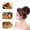 4Pcs Hair Side Combs for Women Fine Thin Hair Small French Side Comb Clips for Women Decorative Tortoise Shell French Twist Up-Do Styling Wedding Dating Accessories(Black, Brown) view 3