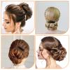 4Pcs Hair Side Combs for Women Fine Thin Hair Small French Side Comb Clips for Women Decorative Tortoise Shell French Twist Up-Do Styling Wedding Dating Accessories(Black, Brown) view 4