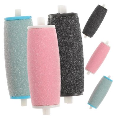 PartyKindom 6PCS Replacement Foot Roller Heads for Pedicure Sky Blue Pink Black Safely Removes Hard Dry Cracked Skin Ergonomic Design for Easy Installation and Long Lasting Use