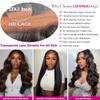 13x4 Lace Frontal Wigs Human hair 200% Density Body Wave Lace Frontal Wigs Human Hair Glueless Wig Pre Plucked with Baby Hair HD Transparent Lace Frontal Wigs Human Hair For Women Natural Black 20Inch view 3