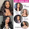 13x4 Lace Frontal Wigs Human hair 200% Density Body Wave Lace Frontal Wigs Human Hair Glueless Wig Pre Plucked with Baby Hair HD Transparent Lace Frontal Wigs Human Hair For Women Natural Black 20Inch view 4