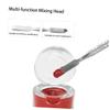 BELLIFFY 1set Stainless Steel Foundation Mixing Palette with Spatula for Cosmetic Color Blending and Nail Art Makeup Plate for Foundation and Eyeshadow view 4