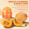 AMOADO Scalp Scrub, Pumpkin Seed Oil Scalp Exfoliator With Biotin & Rosemary, Sulfate Free Scalp Detox for Itchy Scalp & Dandruff & Buildup Removal & Hair Growth, Hair Scrub with Scrubber view 3