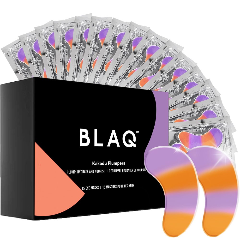 BLAQ Kakadu Plumpers Premium Under Eye Patches for Dark Circles and Puffiness. Australian Native Plum Extracts, Vegan and Cruelty-Free,15-Pack