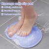 2 Pack Silicone Shower Back Scrubber Wall Mounted, Smart Exfoliating Brush Back Scrubber for Shower Wall (Blue) view 2