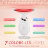 2025 New Face and Neck Massager Tool, 7 Colors LED Womens Skin Care Facial Massager for Skin Rejuvenation, Lifting, Toning, Glow Boost-White view 2