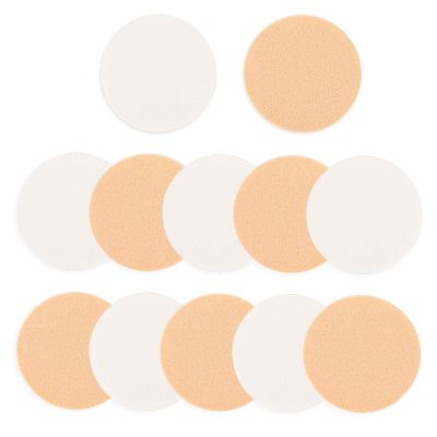 12 Pcs Round Makeup Sponges for Foundation, Facial Powder Puff Cosmetic Sponge Makeup Pads Foundation Powder Blender Round Foam Pad for Liquid Concealer Cream, Wet and Dry Dual Use
