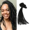 0.4cm & 0.6cm Width, 4-14 Inches10, 30, 60, 100 Strands Options 100% Real Human Hair Dreadlock Extensions for Men/Women/Kids, Handmade Permanent Loc Extension Bundles (0.6cm, 4inches, 10Strands) view 1