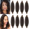 Springy Afro Twist Hair 18inch Marley Twist Braiding Hair 8 Packs Pre Separated Wrapping Hair for Soft Locs Kinky Twist Crochet Hair for Women (T30, 18Inch (Pack of 8)) view 1