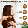 3Pcs Wooden Hair Comb for Women, Wide Tooth Hair Comb for Curls, Rat Tail Beard Combs Set for Thick Thin Straight Hairs Women, Men Barber Styling, Curly Teasing, Parting, Mustache view 3