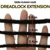 0.4cm & 0.6cm Width, 4-14 Inches10, 30, 60, 100 Strands Options 100% Real Human Hair Dreadlock Extensions for Men/Women/Kids, Handmade Permanent Loc Extension Bundles (0.6cm, 8inches, 60Strands) view 4